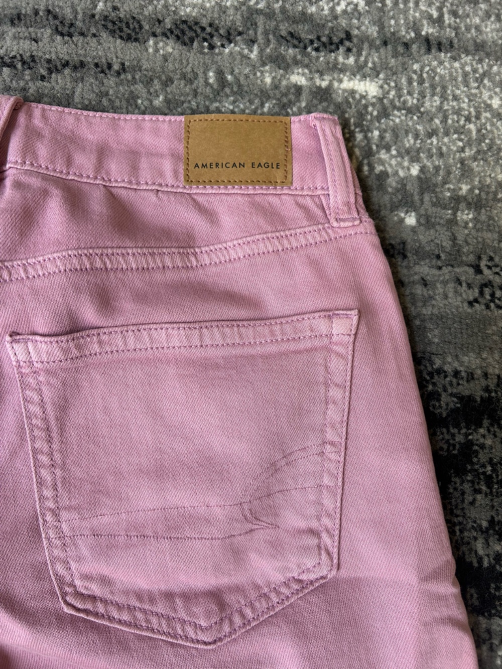 AMERICAN EAGLE Low-Rise Baggy Wide Leg Pink Jeans - Picture 5 of 11